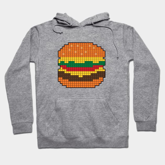 8-Bit Burger Hoodie by Woah_Jonny
